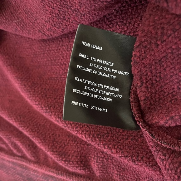 🔥 Gerry Men’s Maroon Textured Crewneck Sweatshirt Size L | Fall Winter Layering - Picture 9 of 9